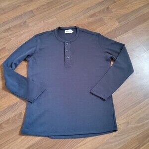 Taylor Stitch Men's Merino Wool Henley Sweater 38 Gray New